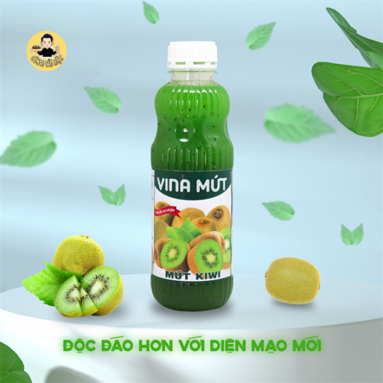VINA SINH TỐ KIWI CHAI 1L (12/THÙNG)