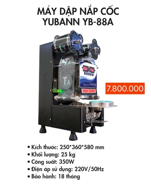 MÁY DẬP CỐC YUBANN YB-88A