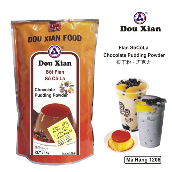 DOU XIAN BỘT PUDDING SOCOLA 1KG MH:1206 (12/THÙNG)