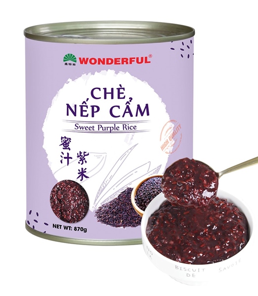 WONDERFUL CHÈ NẾP CẨM LON 870G