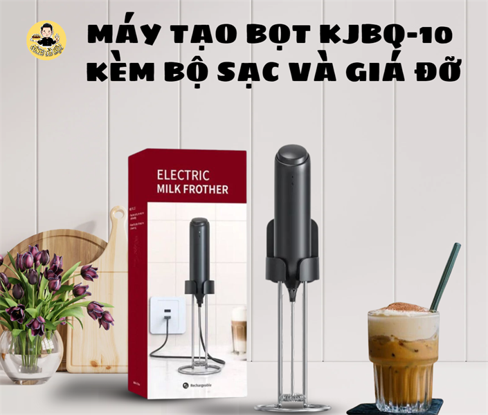 MÁY TẠO BỌT KJBQ-10 KÈM BỘ SẠC VÀ GIÁ ĐỠ