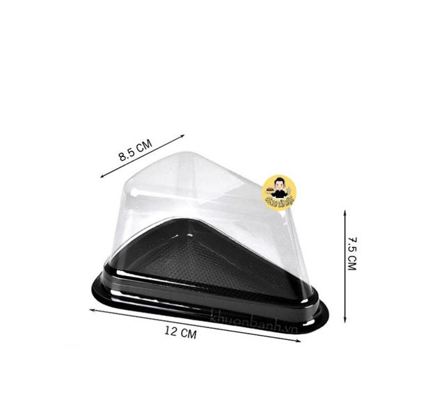 HỘP NHỰA TAM GIÁC ĐẾ ĐEN A03 (50HỘP/LỐC )