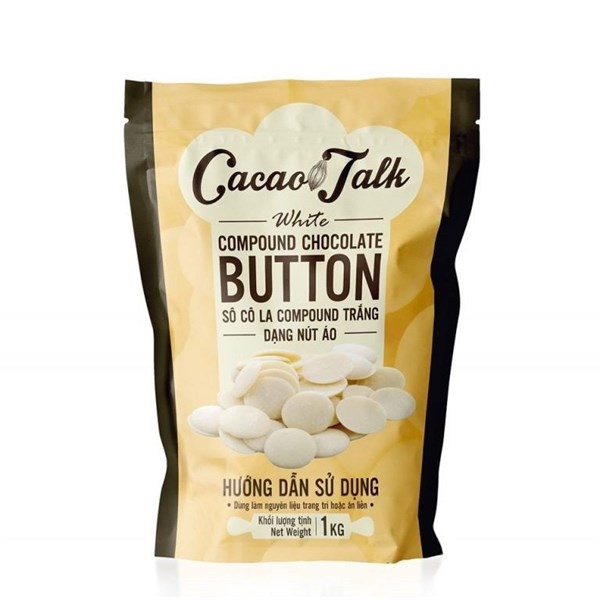 CACAO TALK SOCOLA COMPOUND NÚT ÁO TRẮNG 1KG (10/THÙNG)
