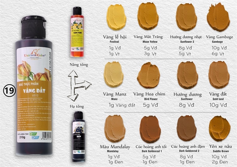 UNICORN MÀU VÀNG ĐẤT 210G