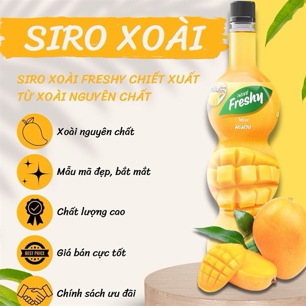 FRESHY SYRUP XOÀI 710ML (12/THÙNG)