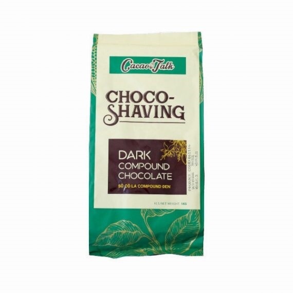 CACAOTALK CHOCOSHAVING SOCOLA COMPOUND ĐEN 1KG (10/THÙNG)