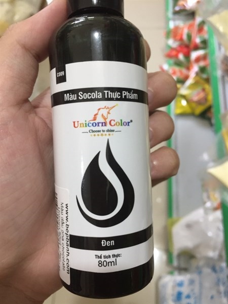 MÀU DẦU PHA SOCOLA UNICORN 80ML ĐEN