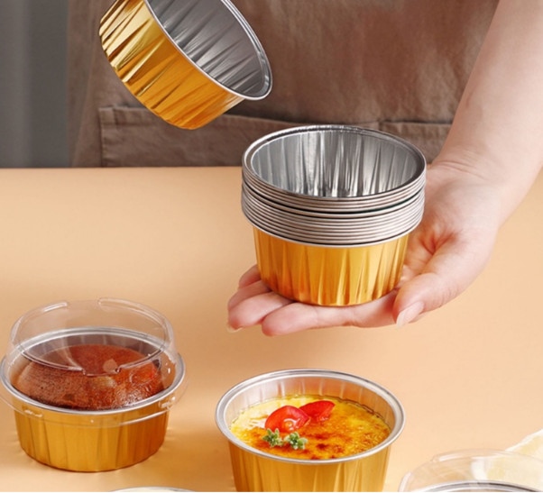 CỐC THIẾC TRÒN VÀNG KÈM NẮP 125ML (100/LỐC - 2000/THÙNG)