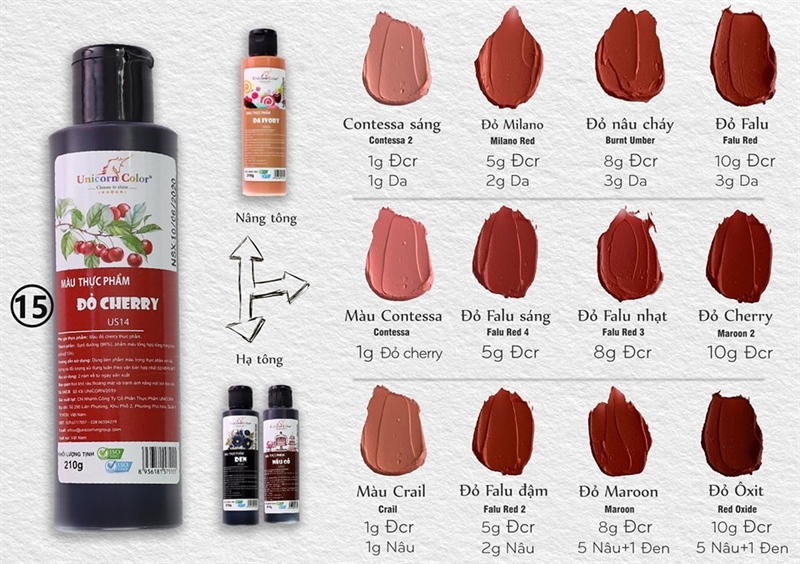 UNICORN MÀU ĐỎ CHERRY 210G