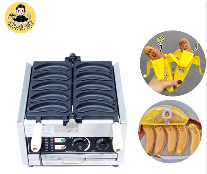 MÁY BÁNH CHUỐI CÓ CHỮ 5 KHUÔN