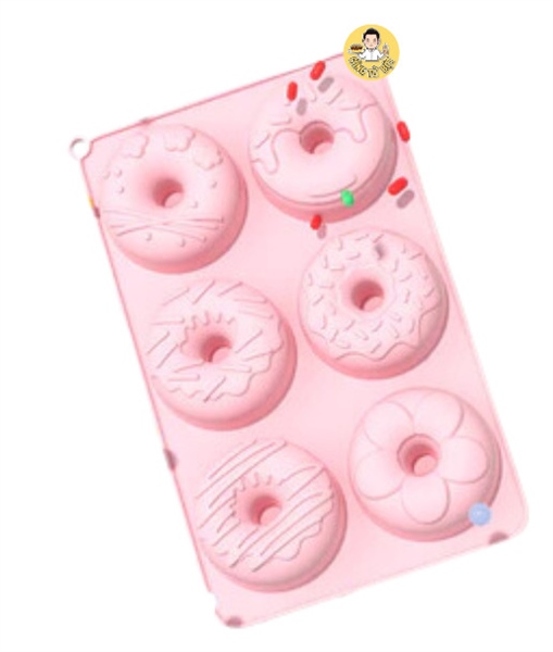 KHUÔN SILICON BÁNH DONUT 6 Ô