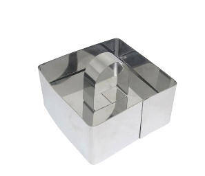 RING MOUSE KHUÔN INOX CÓ NẮP VUÔNG 8CM