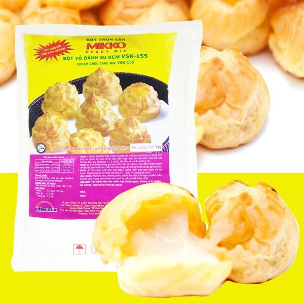 MIKKO BỘT BỎ BÁNH SU KEM 1KG (20/THÙNG)