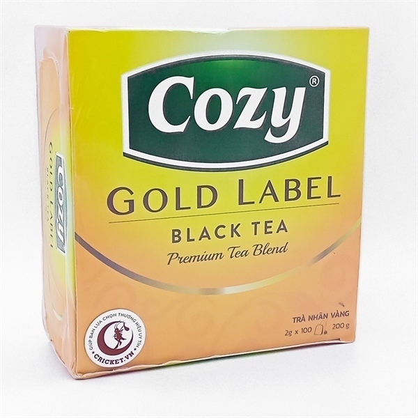 COZY TRÀ ĐEN TÚI LỌC NHÃN VÀNG 200G