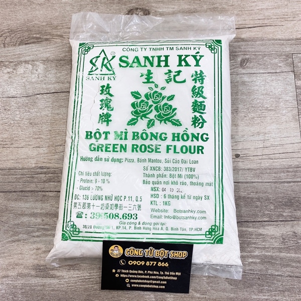 SANH KÝ BỘT MÌ BÔNG HỒNG XANH 1KG (25/BAO)