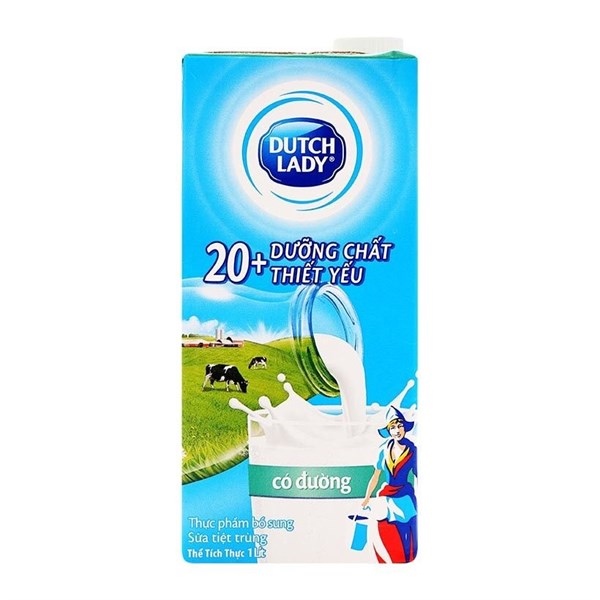 DUTCH LADY SỮA TƯƠI CÓ ĐƯỜNG HỘP 965ML
