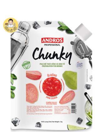 CHUNKY TÚI SINH TỐ ỔI HỒNG 1KG (8/THÙNG)