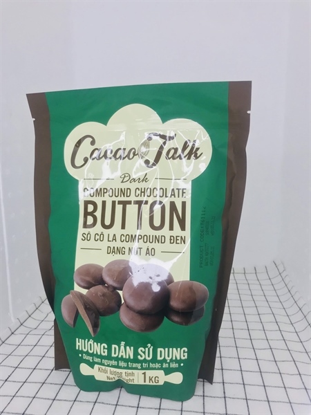 CACAO TALK SOCOLA COMPOUND NÚT ÁO ĐEN 1KG (10/THÙNG)