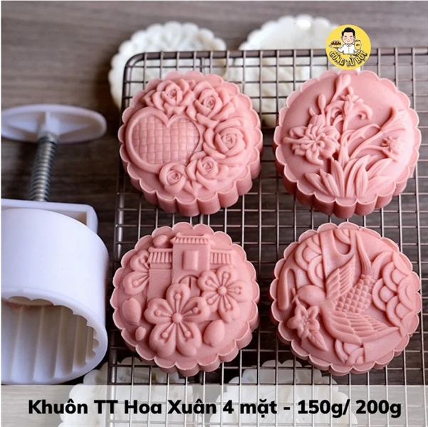 KHUÔN TRUNG THU HOA XUÂN 4 MẶT 150G