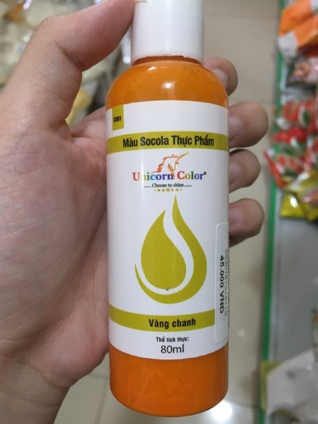 MÀU DẦU PHA SOCOLA UNICORN 80ML VÀNG CHANH