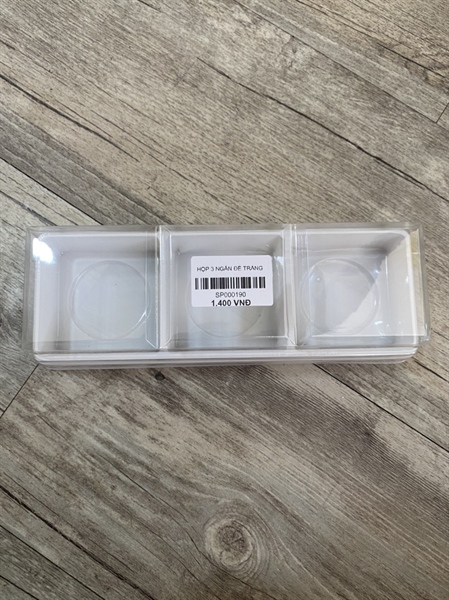 HỘP 3 NGĂN ĐẾ TRẮNG(Lốc 500c)