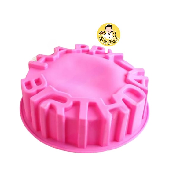 KHUÔN SILICON TRÒN HAPPY BIRTHDAY SIZE 20CM