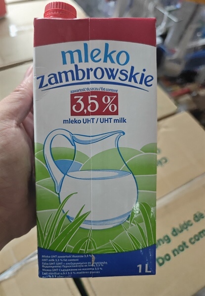 MLEKO ZAMBROWSKIE SỮA TƯƠI TIỆT TRÙNG KHÔNG ĐƯỜNG 3.5% BÉO (12/THÙNG)