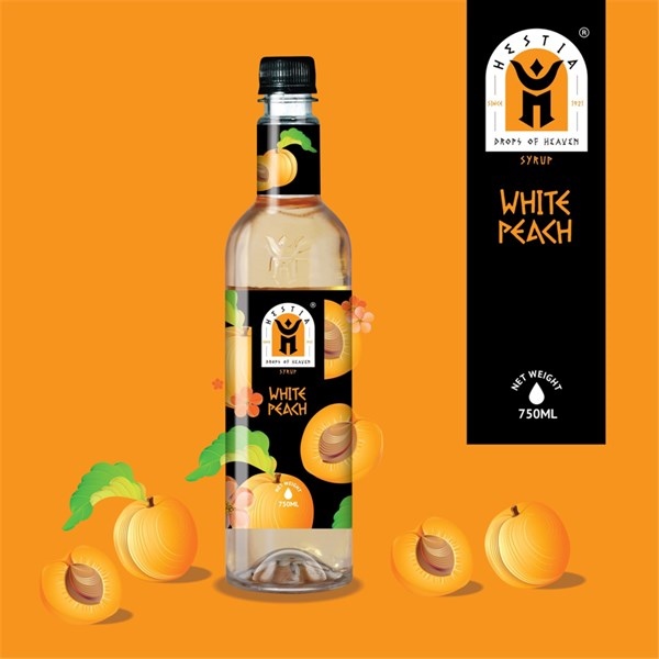 HESTIA SYRUP ĐÀO TRẮNG 750ML (12/THÙNG)
