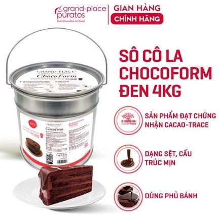 PURATOS CHOCOFORM SOCOLA SỆT ĐEN XÔ THIẾC 4KG (3/THÙNG)