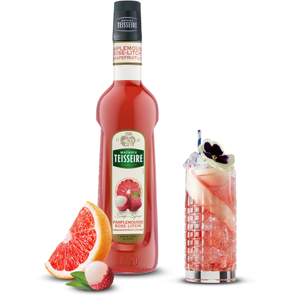 TEISSEIRE SYRUP BƯỞI ĐÀO, VẢI 700ML (6/THÙNG)