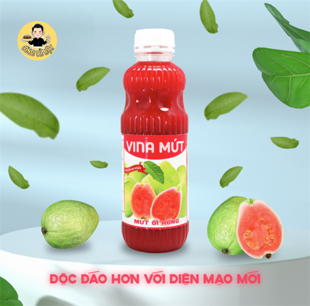 VINA SINH TỐ ỔI HỒNG 1L (12/THÙNG)