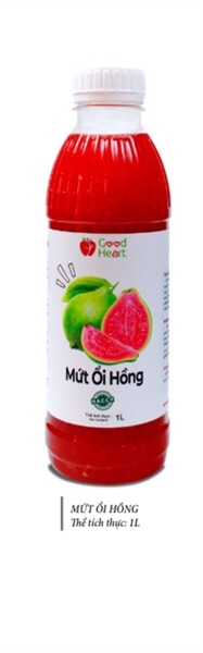 GOOD HEART MỨT ỔI HỒNG CHAI 1L (15/THÙNG)