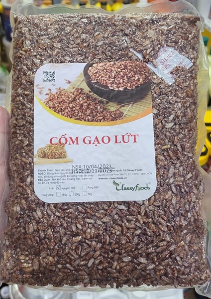 ĐỒ KHÔ CLASSY FOOD CỐM GẠO LỨT NGUYÊN CHẤT 500G