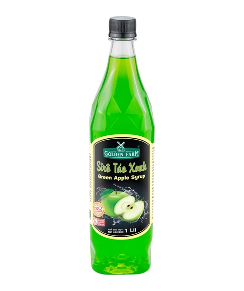 GOLDEN FARM SYRUP TÁO XANH 520ML (12/THÙNG)