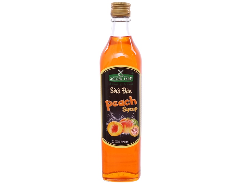 GOLDEN FARM SYRUP ĐÀO 520ML (12/THÙNG)