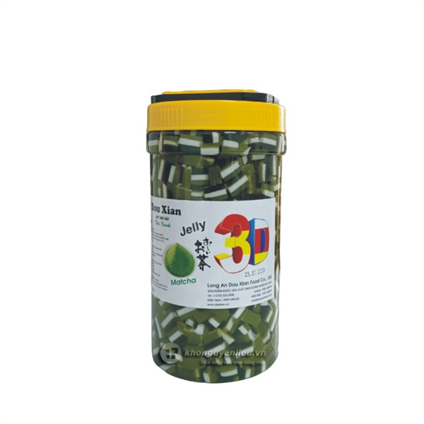 DOU XIAN 3D RAU CÂU CẦU VỒNG VỊ TRÀ XANH 2.5KG MH:6101 (6/THÙNG)