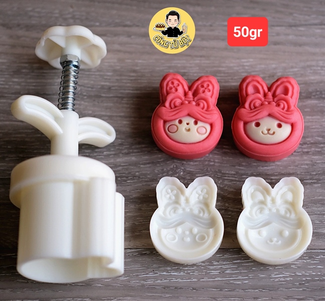 KHUÔN BÁNH TRUNG THU THỎ TAI DÀI 50G