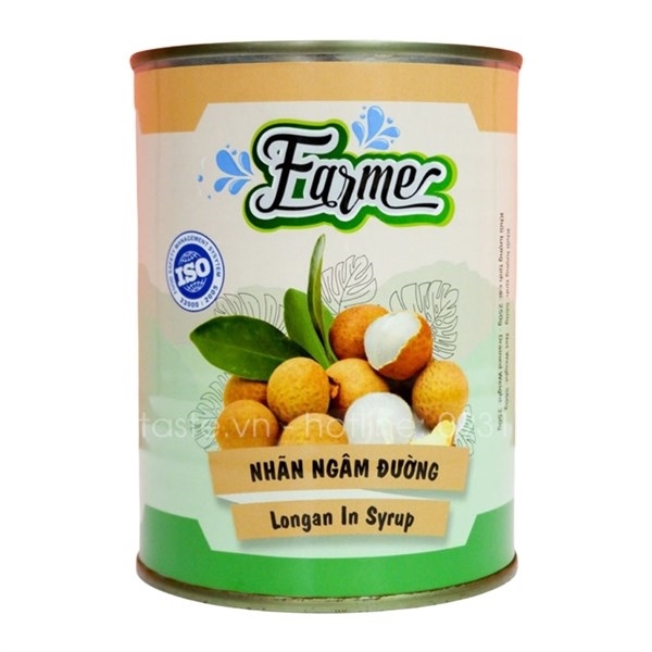 FARME NHÃN NGÂM NƯỚC ĐƯỜNG 560G (12/THÙNG)