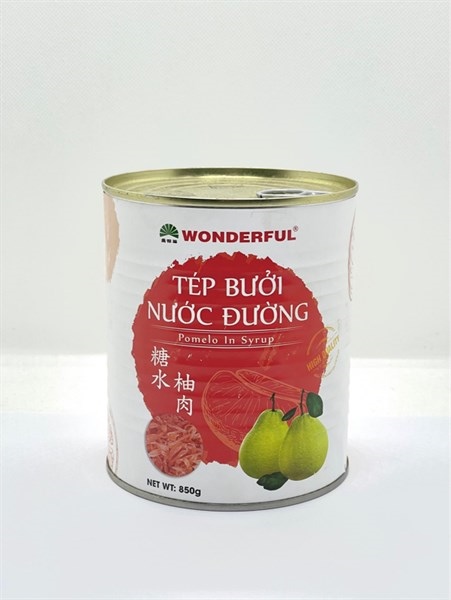 WONDERFUL TÉP BƯỞI NƯỚC ĐƯỜNG LON 850G