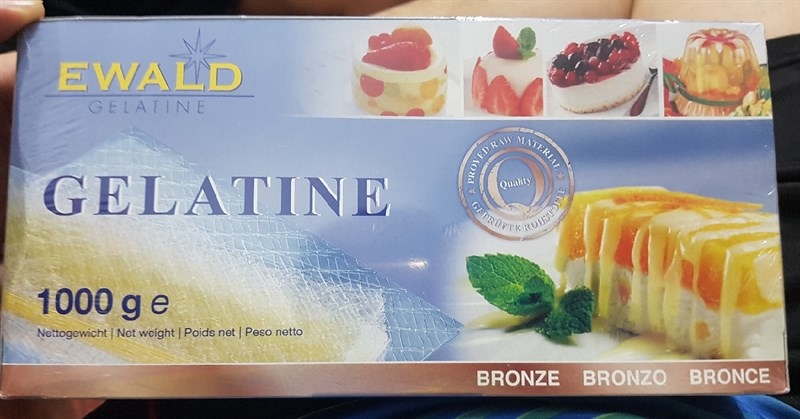 GELATINE LÁ 1KG/HỘP (25/THÙNG)