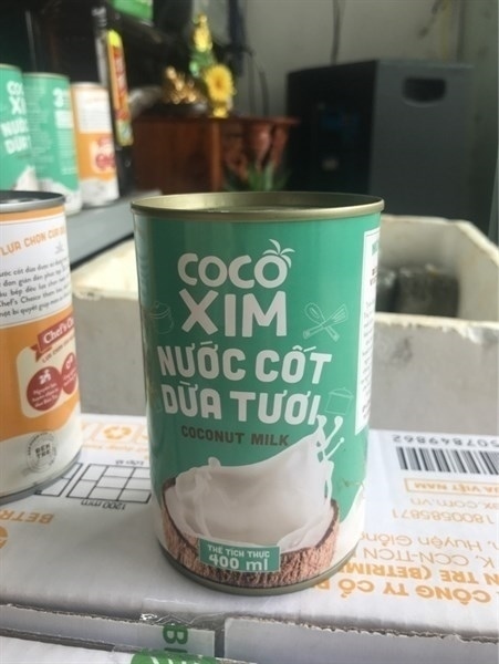 LON CỐT DỪA COCO XIM MÀU XANH 400ML
