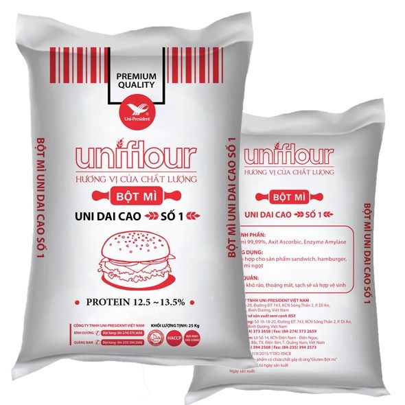 UNI BỘT MÌ DAI CAO 1 BAO 25KG
