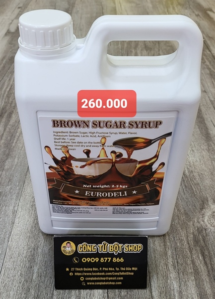 EURODELI SYRUP ĐƯỜNG ĐEN 2.5KG (6/THÙNG)