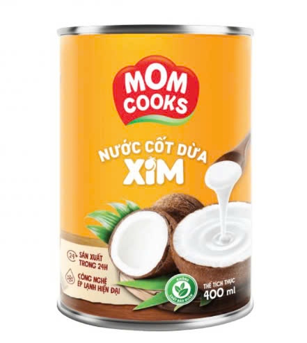MOMCOOKS NƯỚC CỐT DỪA XIM LON 400ML (24/THÙNG)