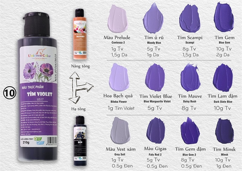 UNICORN MÀU TÍM VIOLET 210G