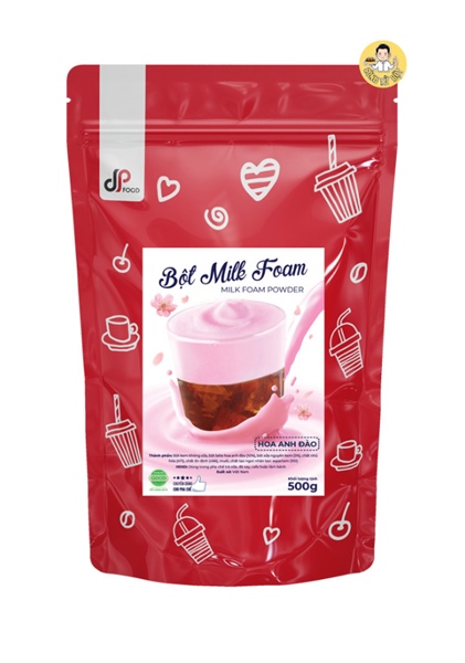 DP FOOD BỘT MILK FOAM HOA ANH ĐÀO 500G