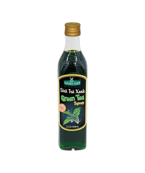 GOLDEN FARM SYRUP TRÀ XANH 520ML (12/THÙNG)