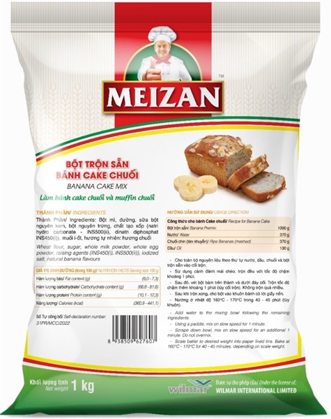 MEIZAN BỘT CAKE CHUỐI 1KG