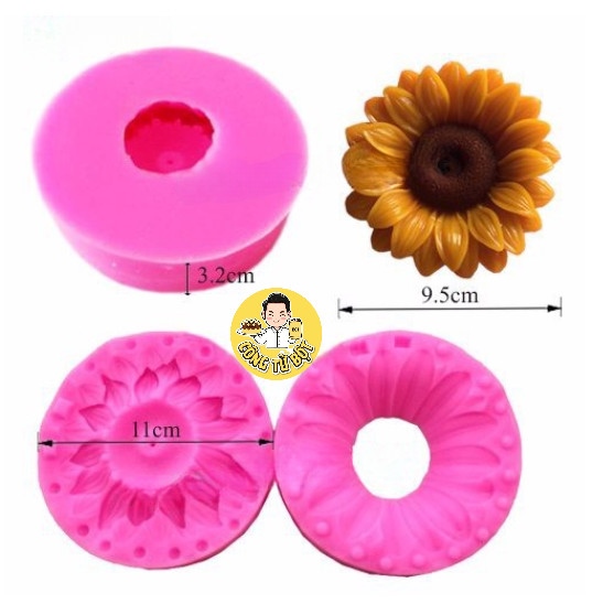 KHUÔN SILICON 3D HÌNH HOA HƯƠNG DƯƠNG