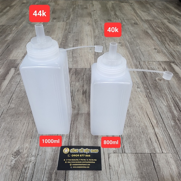BÌNH SỐT VUÔNG VÒI RỘNG 800ML